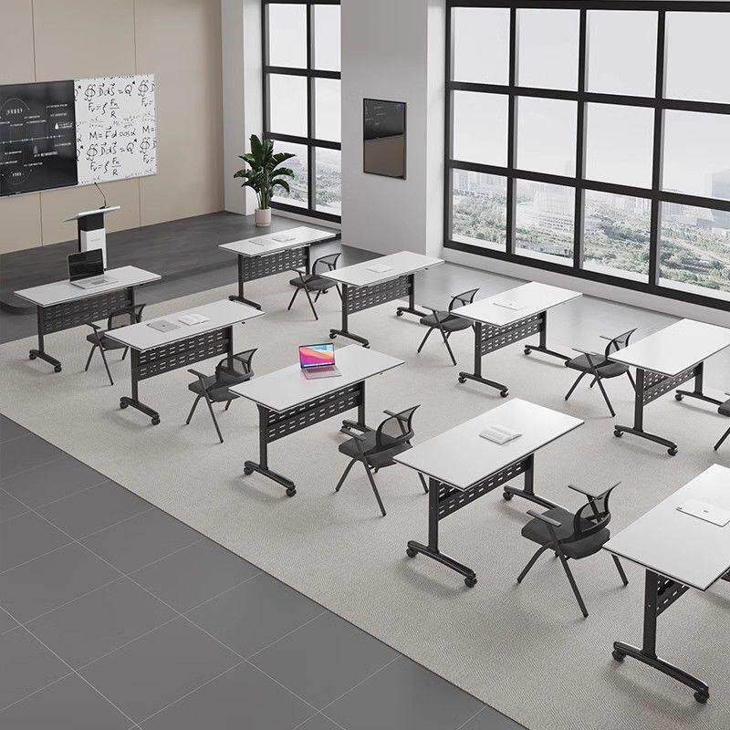 会议桌活动折叠带轮拼接简易工作会议室会议桌培训桌办公桌组合