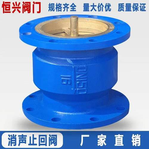 HC41X-16法兰消声止回阀 单向逆止阀DN40 50 65 80 100 150 200