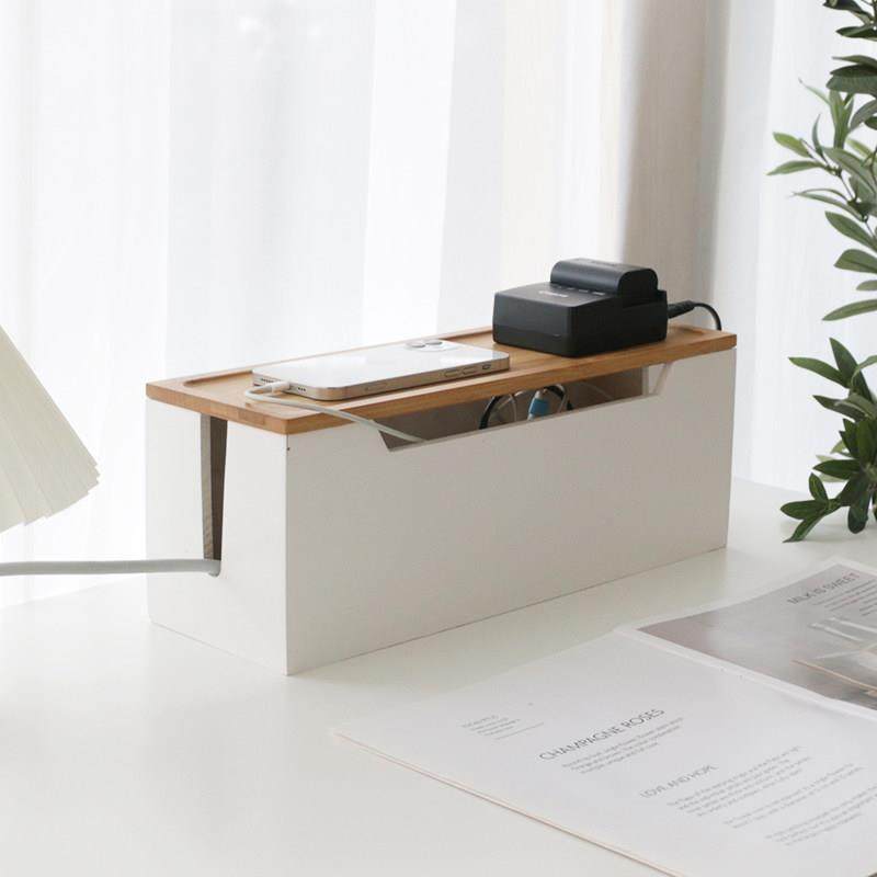 竹白家电源线数据线插座插线板理线盒桌面插排电线收纳盒日系ins,收纳整理,理线器/集线器/绕线器,淘宝优惠券,粉丝福利购,淘宝优惠卷