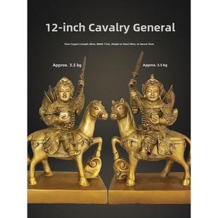 飞龙纯铜骑一般报纸马佛像黄跑胡跑铜像左右对马家饰