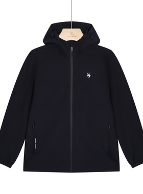 保罗彼得 专柜同款 男士简约基础运动休闲户外连帽夹克SHDA73381