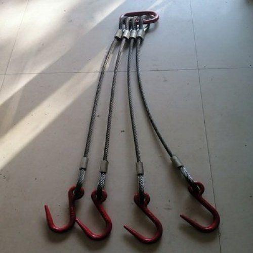 国标压制起重钢丝绳!一拖四吊索具钢丝绳组合吊具吊具索吊具!