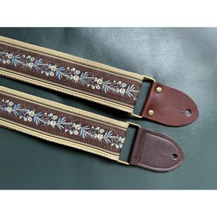 GIGFORU原创覆古优雅百搭绣花通用吉他背带贝斯背带GUITAR STRAP