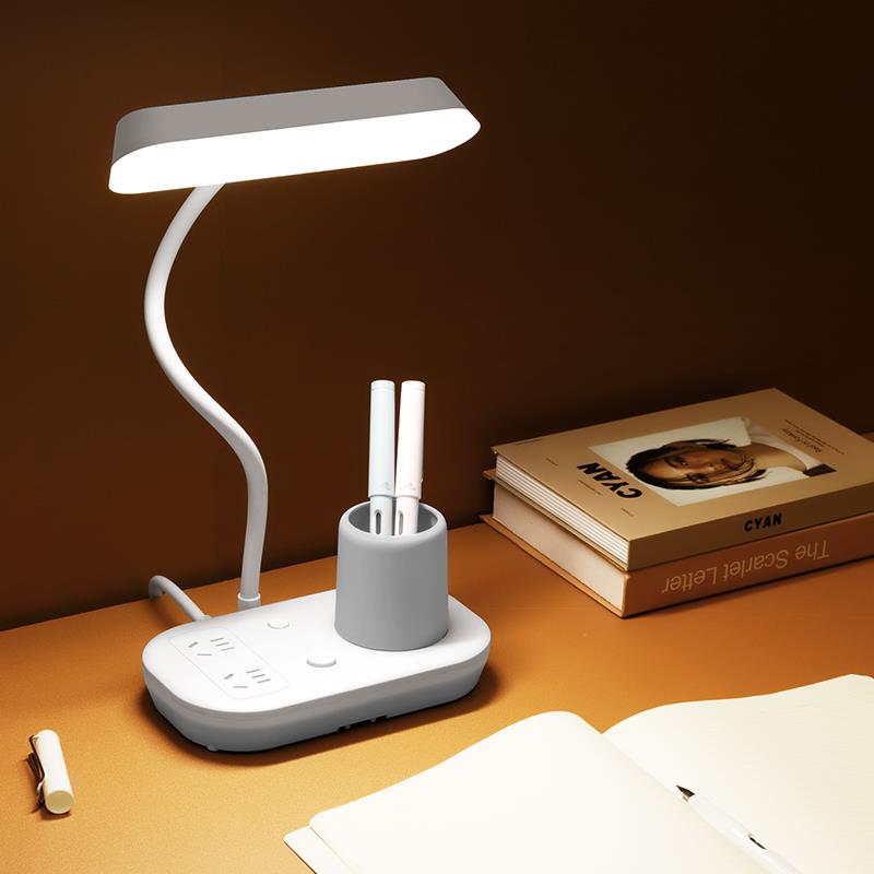 台灯卧室床头灯LED护眼灯小夜灯智能插座无线充电卧室床头灯带USB
