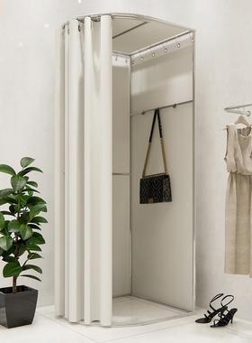 服装店试衣间户外简易移动换衣间落地可拆卸商场临时更衣室门帘