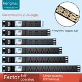 Pdu机柜插座漏电防雷大功率双开路32A工业专用插头带接线板排插头