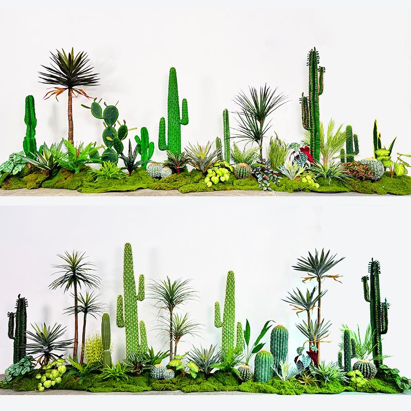 采购产品模拟仙人掌景观装饰，假绿色植物，剑麻龙舌兰盆栽植物，