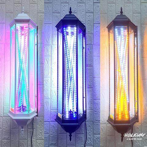 美发店转灯超亮挂墙理发店专用门口旋转灯发廊灯箱led挂壁门头