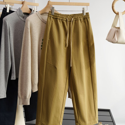 《丽丽姐专享》内里包边松紧腰休闲裤OYZG132X