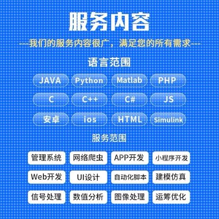 微信小程序java程序设计C/C++R语言matlab安卓php定制python代做