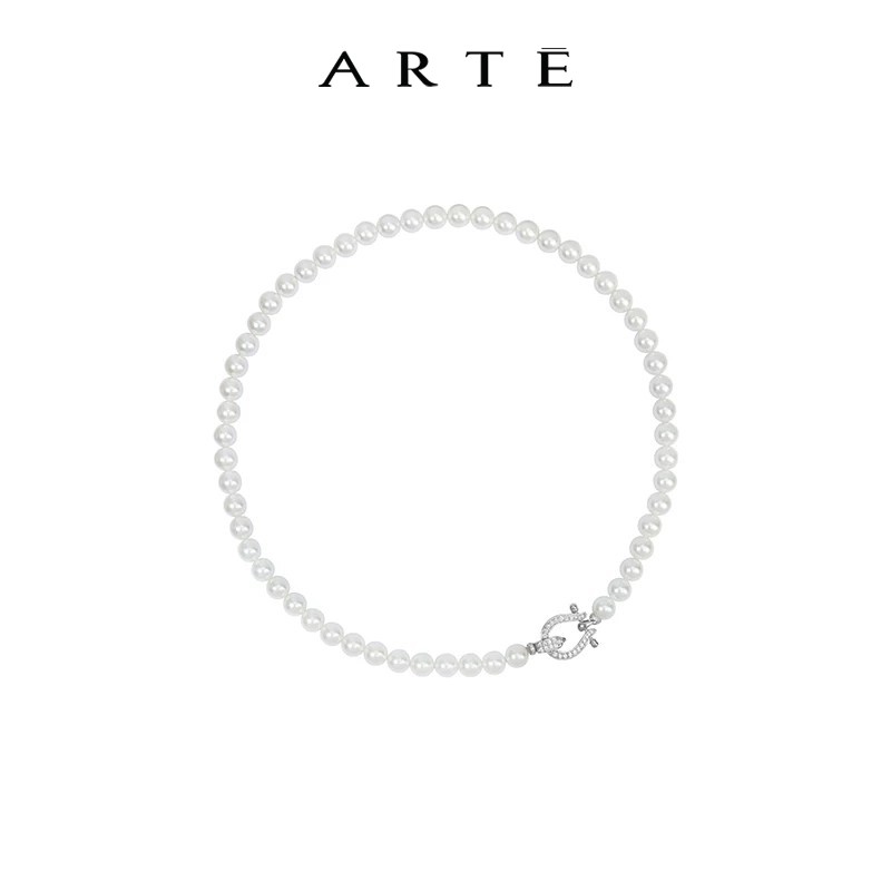 ARTE/艾尔蒂Seaside Treasures系列轻奢时尚珍珠银项链送女朋友
