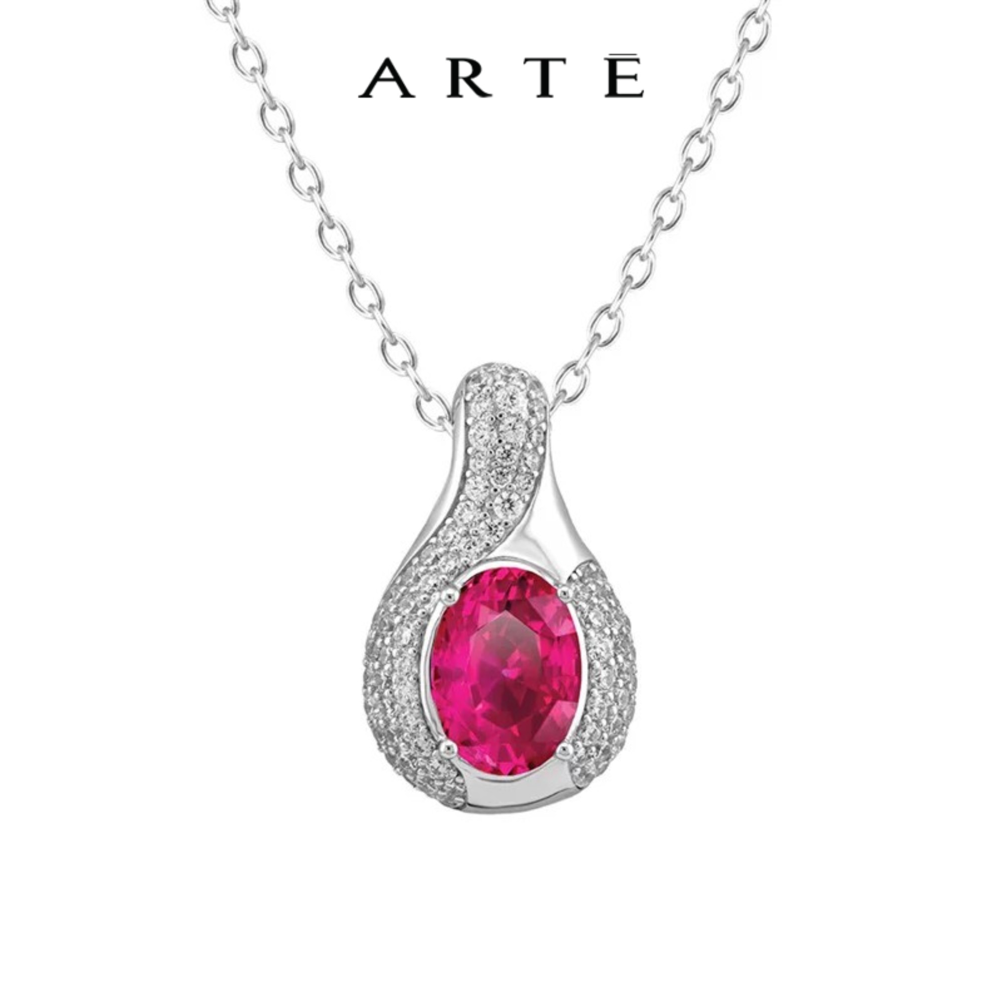 ARTE/艾尔蒂Sierra欧美古典设计镶嵌高级红宝石项链女朋友礼物