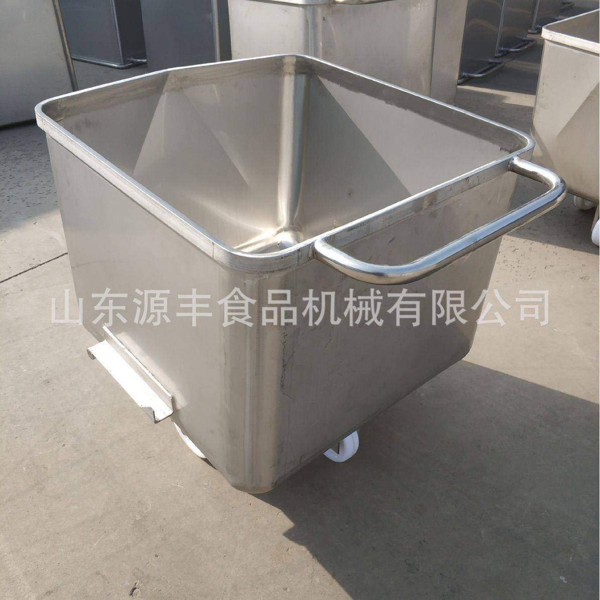 200L斗车 食品厂用不锈钢周转物料车腌制猪肉小料车 不锈钢料斗车