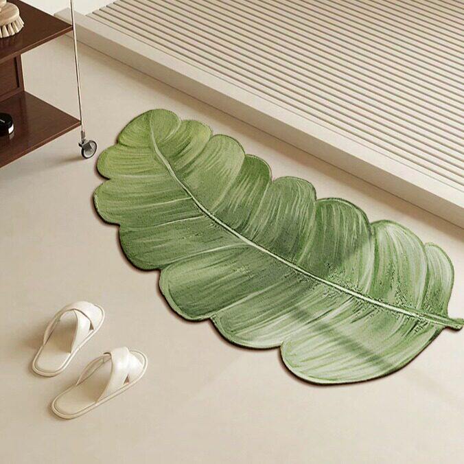 ins风绿植浴室脚垫卫生间吸水地垫家用小清新门垫厕所硅藻泥地毯