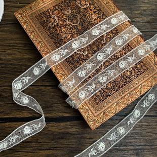 娃衣高级成衣手工DIY蕾丝辅料 幅宽16mm Leavers Lace法蕾棉花边