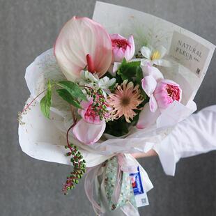 荷花花束重瓣鲜花真花礼盒莲蓬睡莲生日开业花篮上海同城速递送花