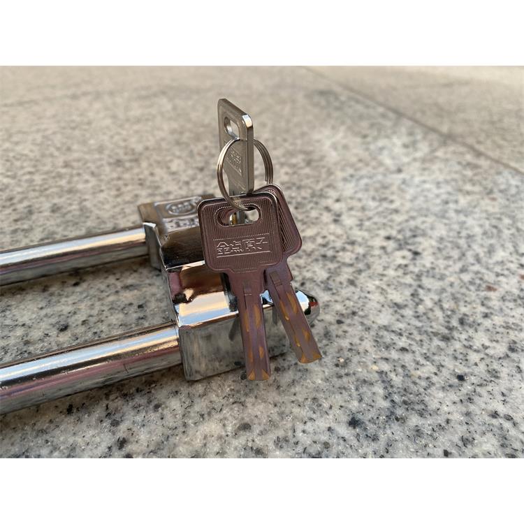 金点原子玻璃门锁双门双开U型锁抗液压剪防盗U形商铺锁免钥匙上锁