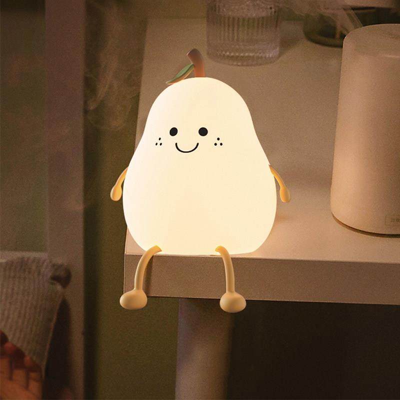日本KGL不分梨矽胶拍拍小夜灯卧室睡眠可爱儿童礼物捏捏床头台灯