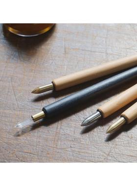 【预.定】日本kakimori蘸水笔 山樱蓝染漆笔身 黄铜不锈钢笔尖