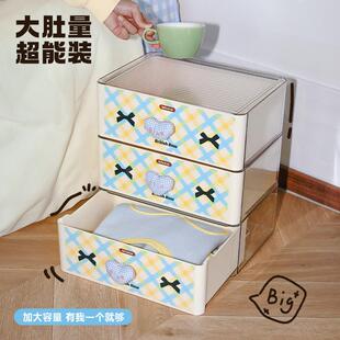 桌面收纳盒抽屉式化妆品整理盒组合杂物文具置物架可爱发饰首饰盒