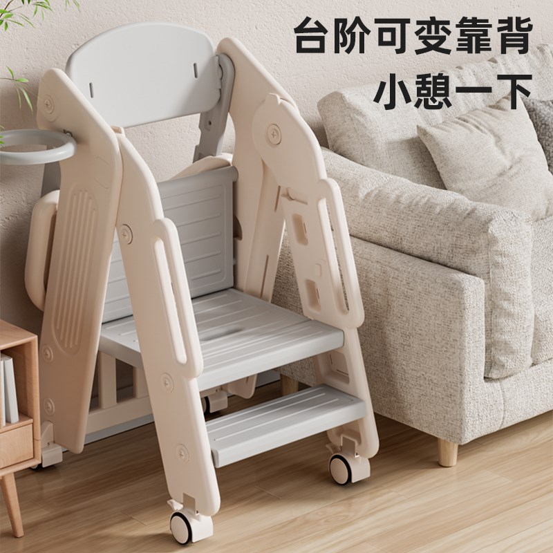 宝宝儿童餐椅可折叠成长椅家用婴儿吃饭高脚餐桌椅踩脚椅凳洗漱台