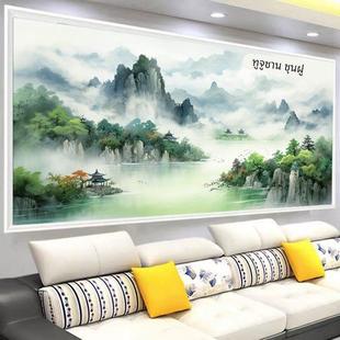 5d钻石画2025新款满钻手工diy点贴画客厅大气富春山居图十字绣