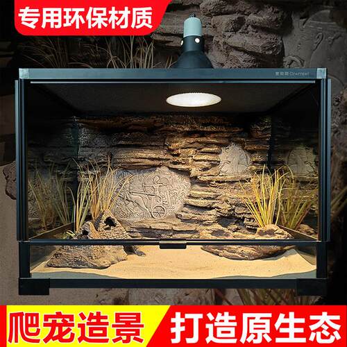 C60X45爬宠造景攀爬躲避生态饲养箱爬缸背景板蜥蜴守宫沙漠雨林缸