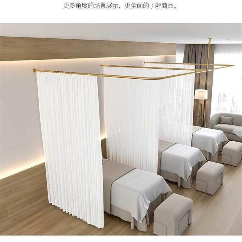 美容院隔断帘专用床窗帘出租屋家居配件美容院u型杆隔断帘美容床