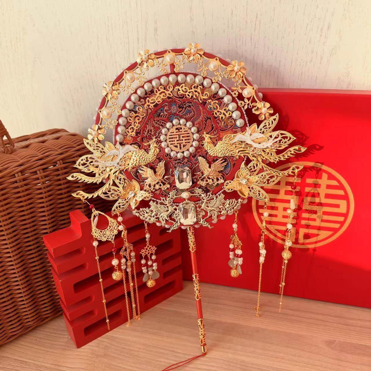 团扇新娘结婚diy材料包婚礼秀禾婚扇中式成品手工喜扇子高级双面,家居饰品,工艺扇/团扇/喜扇/折扇,淘宝优惠券,粉丝福利购,淘宝优惠卷