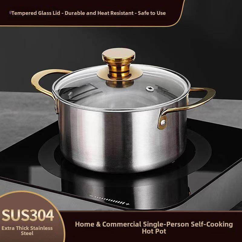 304不锈钢小火锅一人一锅旋转店小型汤锅商用单人迷你电磁炉通用,厨房/烹饪用具,汤锅/汤桶/卤肉桶,淘宝优惠券,粉丝福利购,淘宝优惠卷