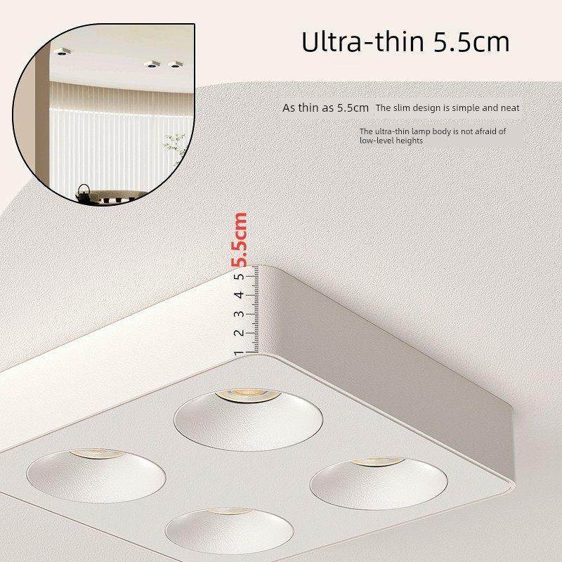 合品超薄表面安装六头大胆灯全光谱客厅无主灯防眩眼保护六孔管高,家装灯饰光源,明装射灯,淘宝优惠券,粉丝福利购,淘宝优惠卷