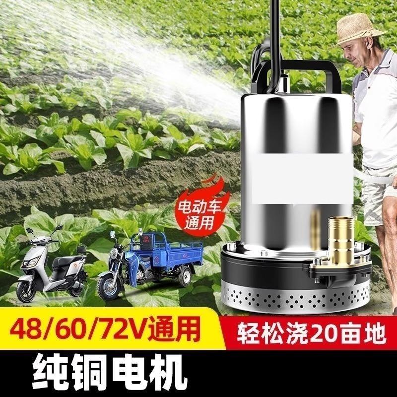直流潜水泵电动车48-72V通用家用抽水机农用电瓶车小型抽水泵灌溉