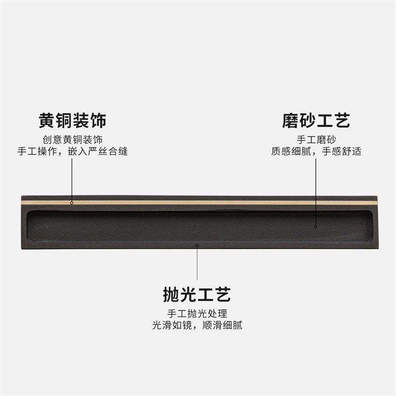 天然乌金石杯架茶桌台面沥水架茶道新中式茶具配件功夫茶杯收纳架