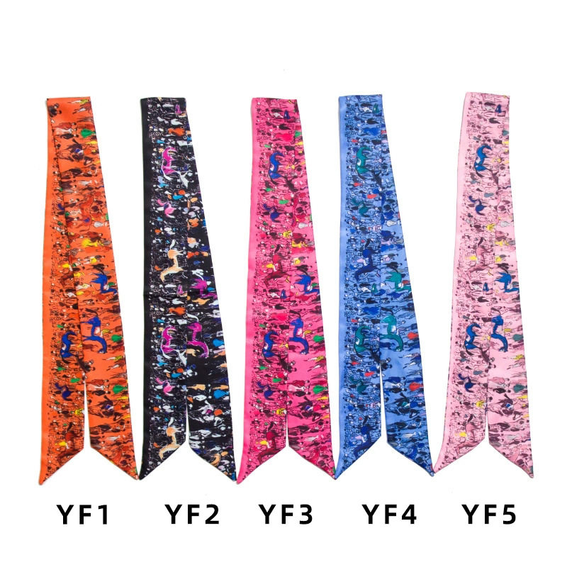 经典绅士舞会 缠 绑包包手柄丝巾斜纹小丝带装饰围巾包带女士领巾