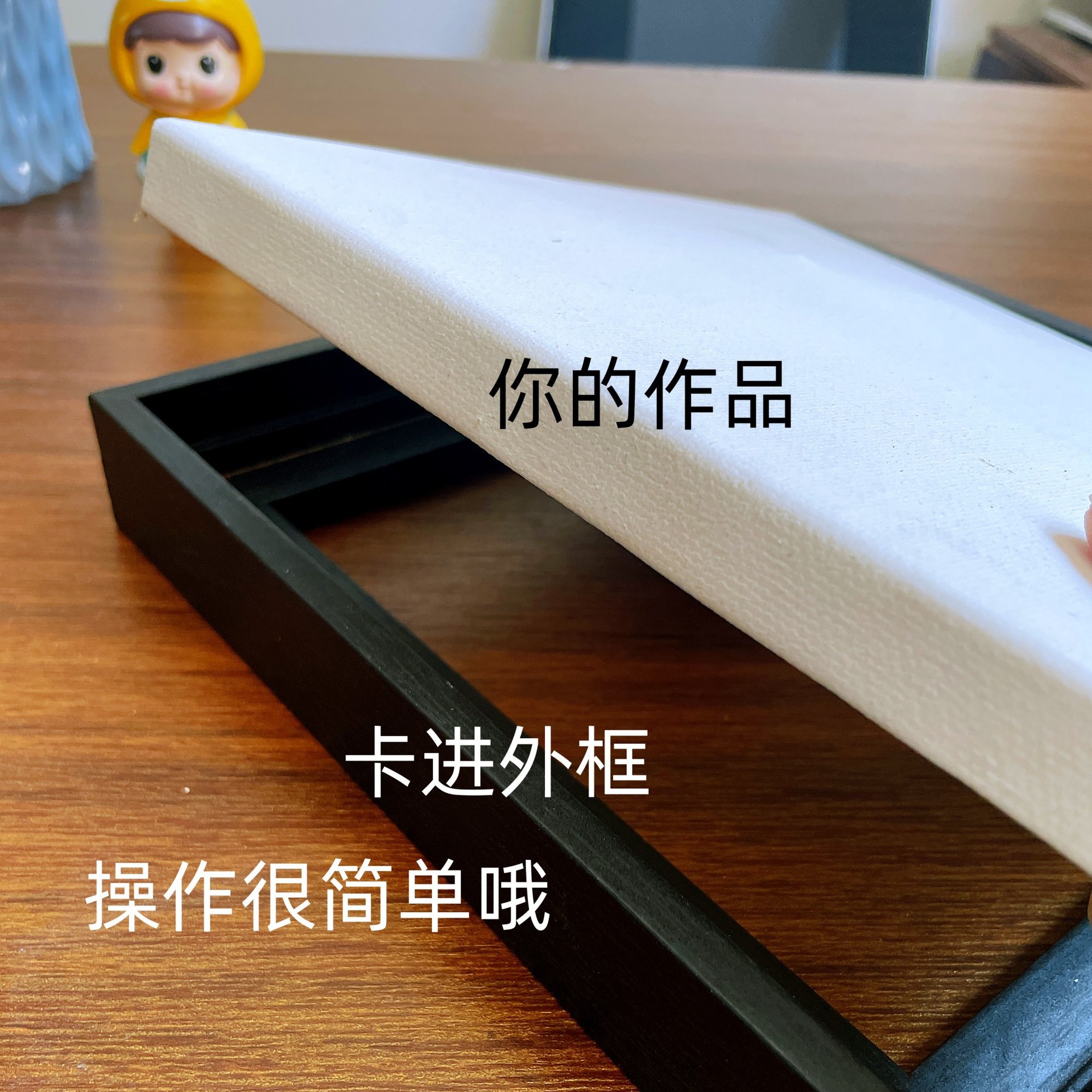 欧式数字油画框免装裱自装大尺寸外框无边丙烯画装饰画L型黑相框图片