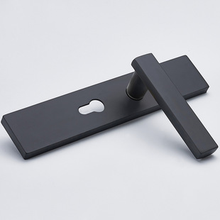 工程款现代简约黑色卧室门锁实木门机械门锁办公室房间锁通用型