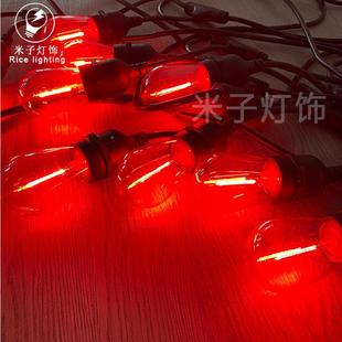 饰LED氛围美式 欧e27MRW彩节色灯串线串规户外防水灯串圣诞装 s14灯