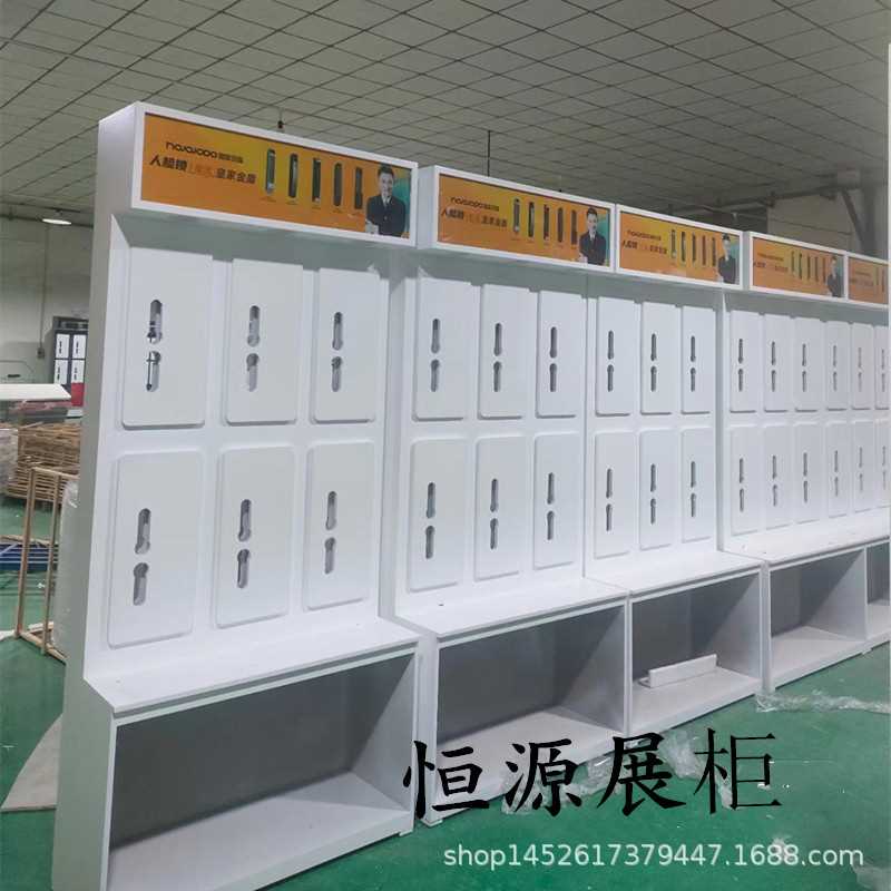 高端智能锁展示柜指纹密码锁展架电子锁展示台展板多功能