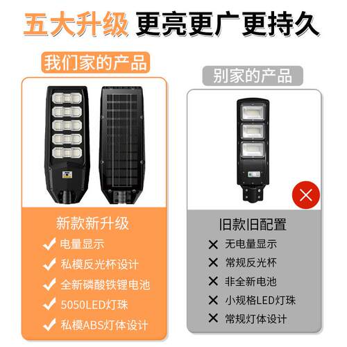 款私模大路灯跨境功率人体感应新户阳外太能一体化路灯路厂家