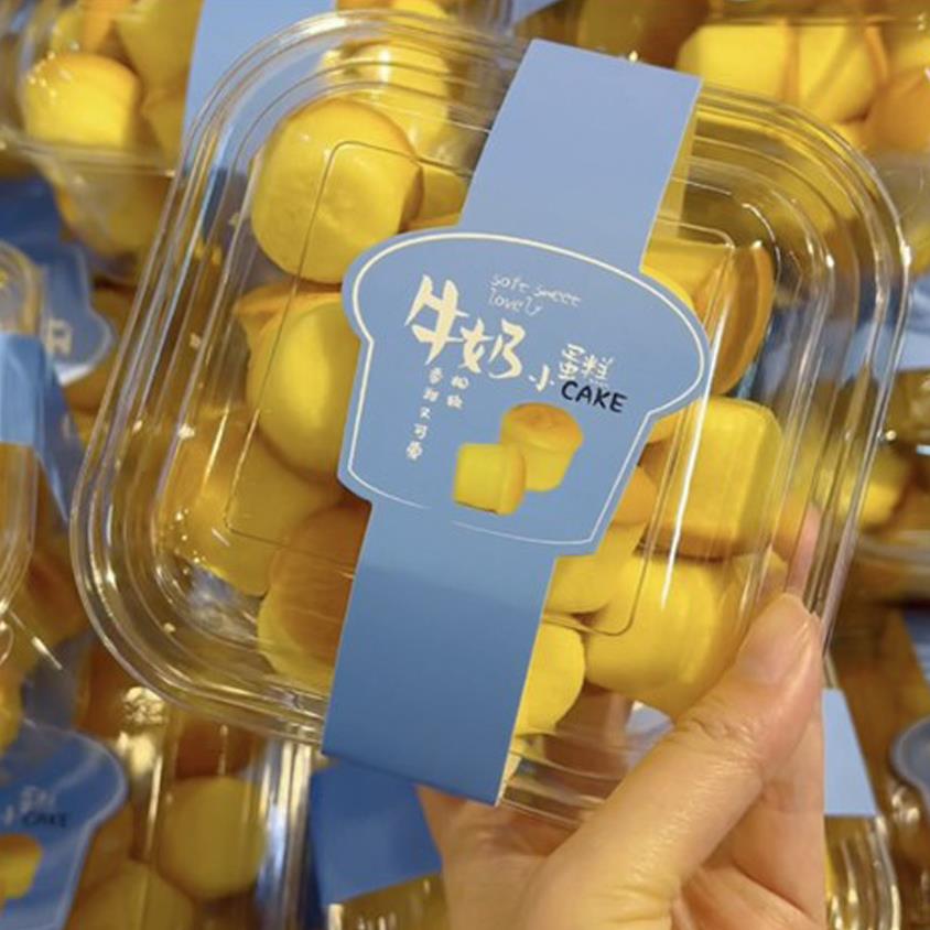 迷你牛奶小蛋糕包装盒迷你鸡蛋仔小面包泡芙一次性透明打包盒