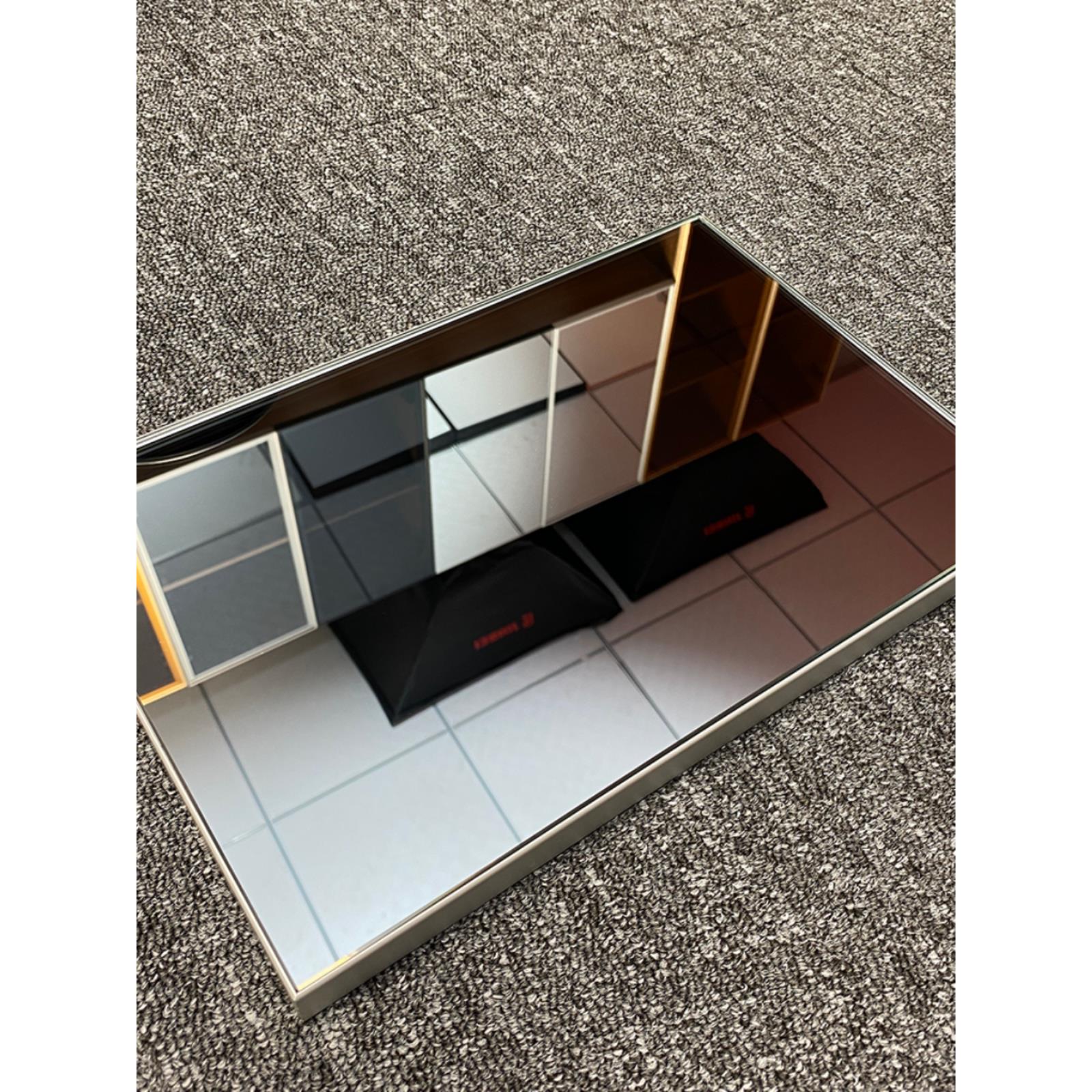 高清无铜银镜随身小镜子超白无铜银镜工厂来图定制精工玻璃样品镜