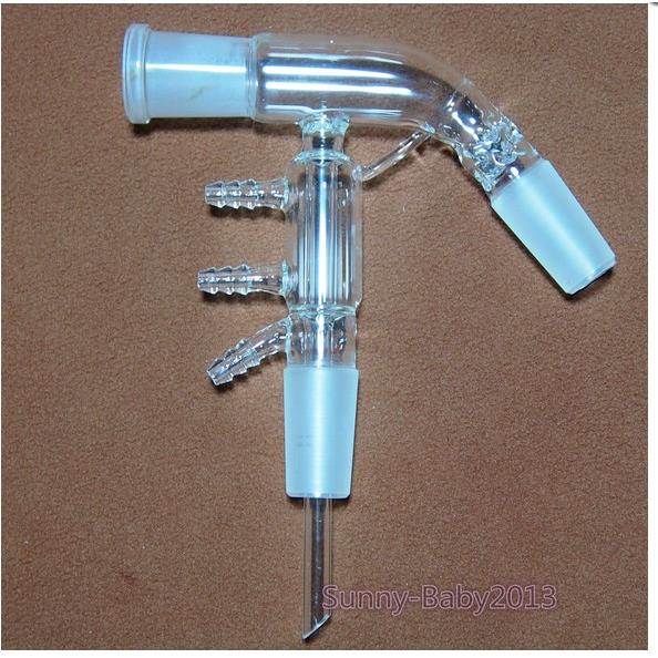 玻璃 微量蒸馏器 磨口蒸馏连接管 分馏头 垂刺 蒸馏设备 24/40