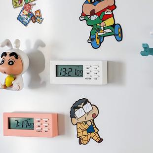 迷你长方形磁吸小闹钟 桌面时钟多功能计时器台钟学习时间管理器