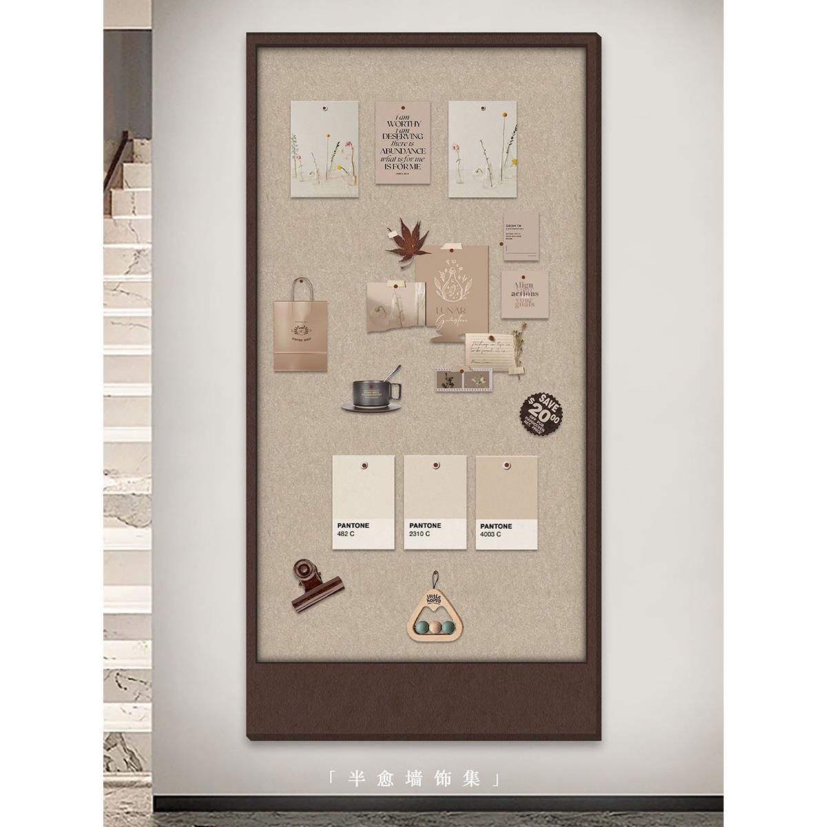 3D立体毛毡板照片墙办公室墙面遮丑装饰相片展示板软木毛毡相片墙