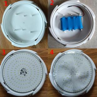 LED太阳能路灯外壳配件灯板光源家用改装 灯板6V太阳能板3.2V电池