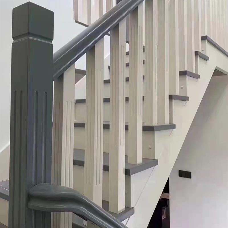 现代简约烤漆实木楼梯扶手阳台飘窗护栏室内栏杆现货楼梯立柱极简