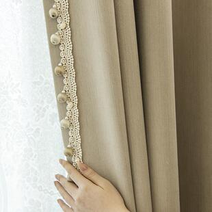 窗帘加密串珠短吊珠花边吊坠吊穗帘头窗幔吊球现代包丝木珠M-949