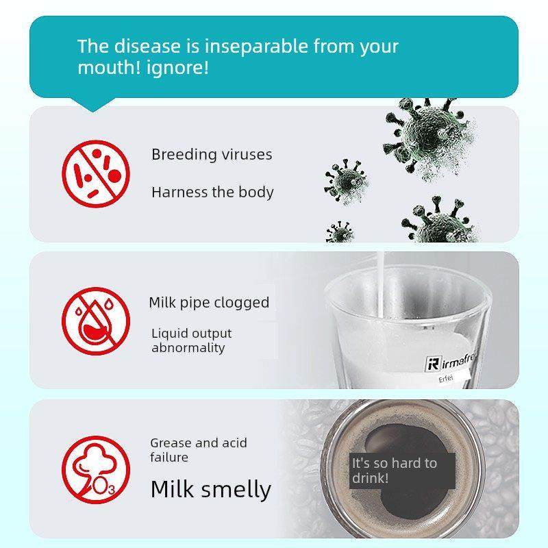 （现场）全自动咖啡机奶渍清洗剂用于清洗半自动咖啡机