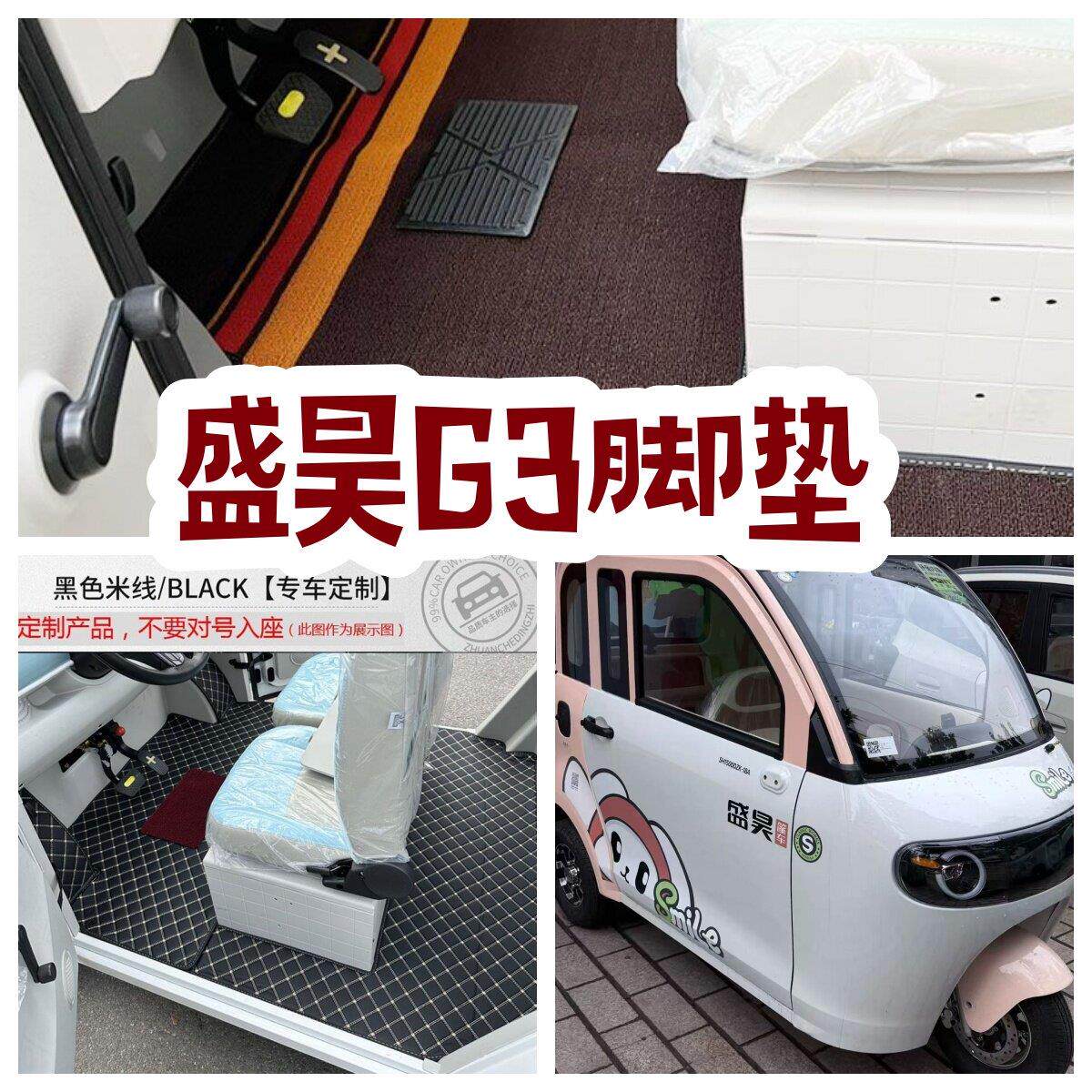 适用盛昊G3电动三轮车脚垫专用丝圈防水防滑耐磨脚踏垫脚踩垫