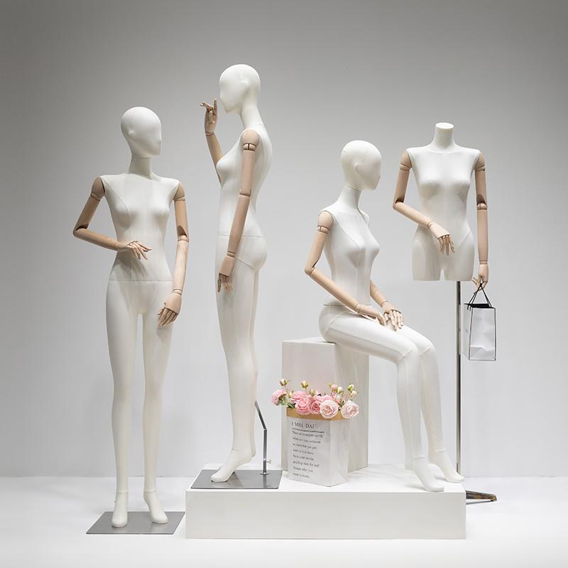 服装店模特道具女装全身包布橱窗陈列假人偶人体挂件手模特展示架